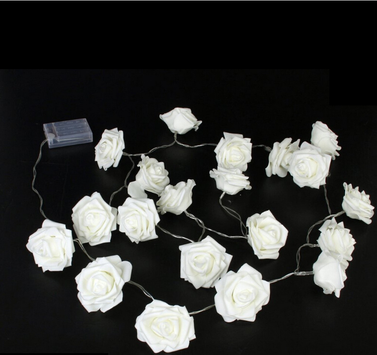 White Rose 20 Led String Light