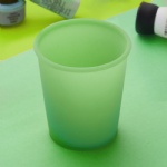 Silicone cup for psychiatric hospital use