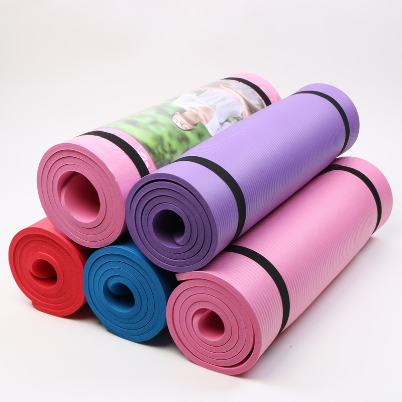 4-10mm NBR yoga mat 183*60cm single color